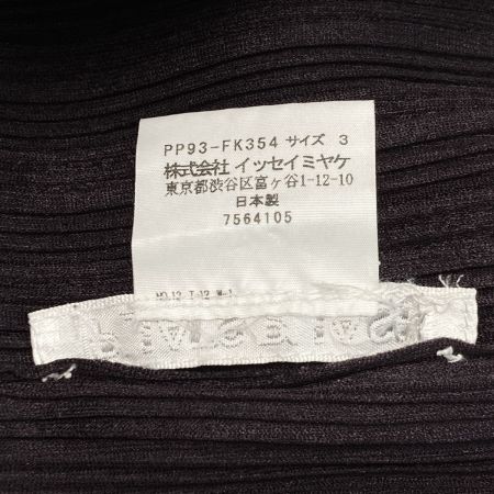  ISSEY MIYAKE イッセイミヤケ PLEATS PLEASE ハイネックカットソー タートルネック PP93-FK354 ブラウン系 サイズ 3 レディース