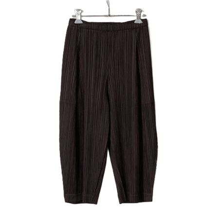  ISSEY MIYAKE イッセイミヤケ PLEATS PLEASE プリーツパンツ PP11-JF423 ブラウン サイズ 2 レディース
