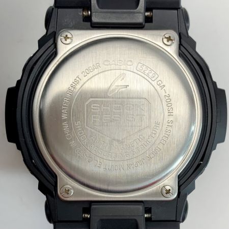  CASIO カシオ G-SHOCK クロノグラフ GA-200SH-1AJF ブラック×レッド クォーツ ラバー