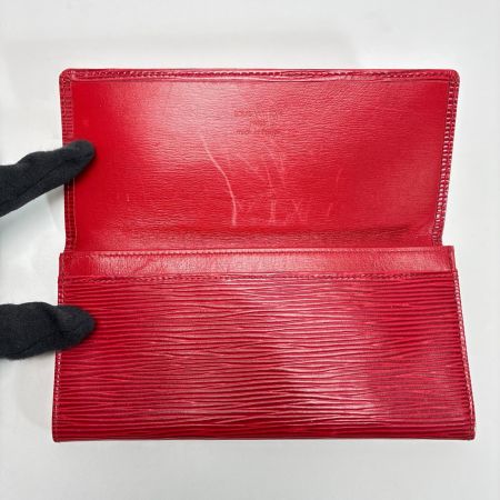 LOUIS VUITTON ルイヴィトン エピ ポルト エン 3 カルト クレディ M65357 レッド 札入れ
