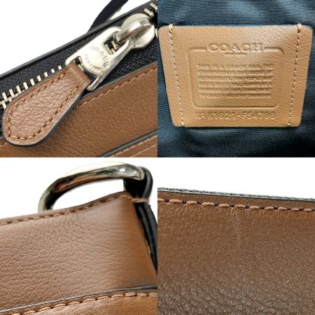  COACH コーチ ショルダーバッグ F54796 ブラウン メンズ レザー
