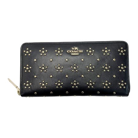  COACH コーチ ラウンドファスナー財布 F53638 ブラック