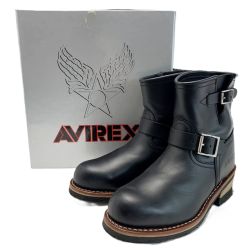 ☆☆ AVIREX アビレックス エンジニアブーツ ブラック レザー SIZE 25cm  Bランク