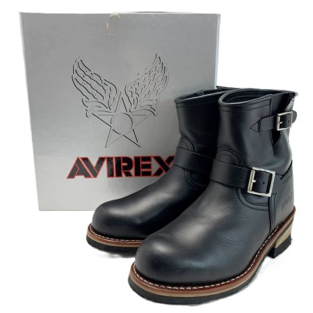  AVIREX アビレックス エンジニアブーツ ブラック レザー SIZE 25cm 