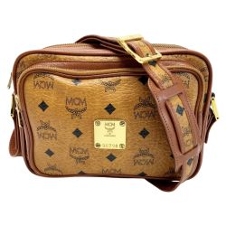 ☆☆ MCM エムシーエム  ショルダーバッグ ヴィセトス  レザー ブラウン レディース Bランク