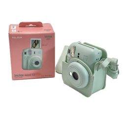 ☆☆ FUJIFILM フジフィルム インスタントカメラ チェキ instax mini 12 B833131 ミントグリーン ケース付き Bランク