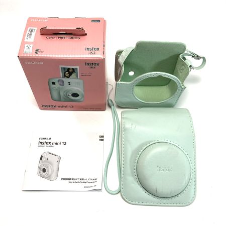  FUJIFILM フジフィルム インスタントカメラ チェキ instax mini 12 B833131 ミントグリーン ケース付き