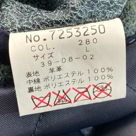  SINACOVA シナコバ フライトジャケット LUPO DI MARE レザー 羊革 ﾌﾗｲﾄ ﾚｻﾞｰｼﾞｬｹｯﾄ グリーン SIZE L メンズ