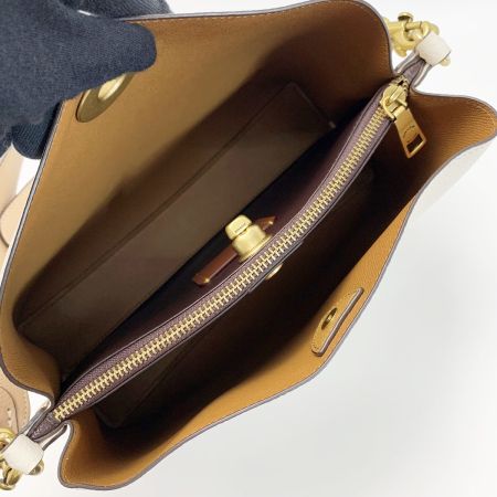  COACH コーチ ウィロウ ショルダー バッグ C2590 ベージュ ストラップ付 レディース
