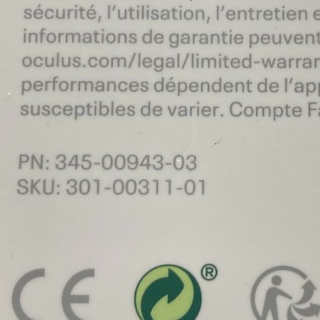  Oculus Meta Linkケーブル Quest 2 301-00311-01