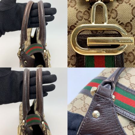  GUCCI グッチ ウェブ/シェリー ジャッキーバッグ  130995 ミニボストンバッグ 袋有
