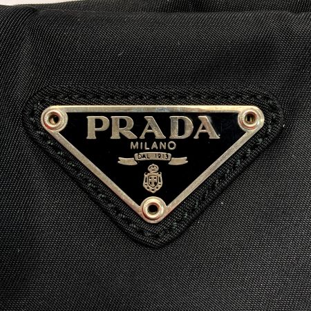  PRADA プラダ ナイロン トートバッグ ブラック TESSUTO 三角プレート ワンショルダー