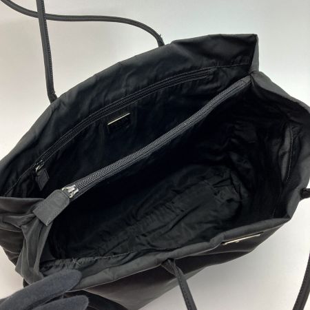  PRADA プラダ ナイロン トートバッグ ブラック TESSUTO 三角プレート ワンショルダー