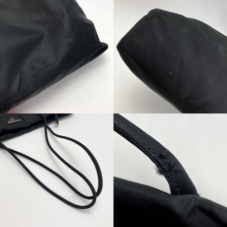  PRADA プラダ ナイロン トートバッグ ブラック TESSUTO 三角プレート ワンショルダー