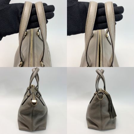  GUCCI グッチ 2WAYバッグ  308362 ベージュ トラップ付 レザー レディース