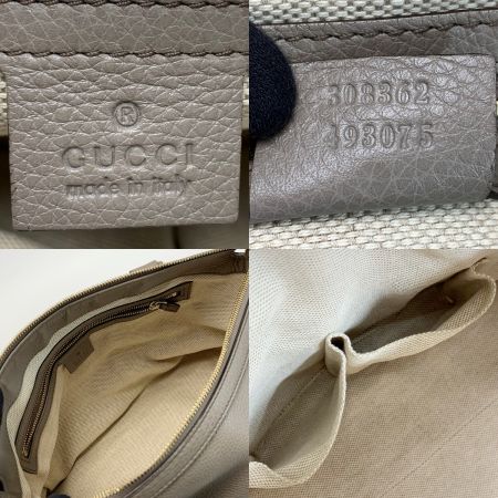  GUCCI グッチ 2WAYバッグ  308362 ベージュ トラップ付 レザー レディース