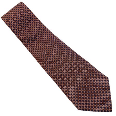  HERMES エルメス Hマーク紋章柄  レッド シルク100%