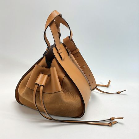  LOEWE ロエベ ハンモック ドローストリング スモール 2WAYバッグ 314 79 Z95 キャメル ショルダー ハンドバッグ 布袋有