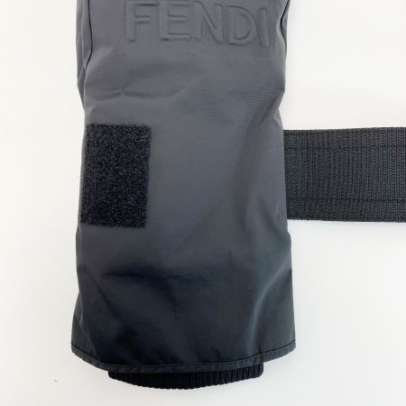  FENDI フェンディ エンボス加工FF FENDIロゴ 手袋 グローブ ブラック Lサイズ ナイロン