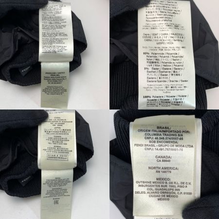  FENDI フェンディ エンボス加工FF FENDIロゴ 手袋 グローブ ブラック Lサイズ ナイロン