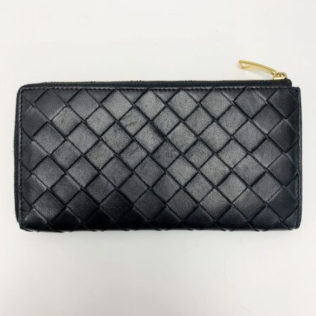  BOTTEGA VENETA ボッテガヴェネタ イントレチャート 長財布  ブラック 布袋付 レザー