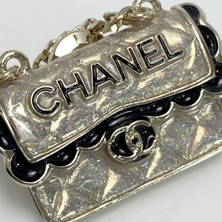  CHANEL シャネル マトラッセ バッグモチーフ ピンブローチ C24B ゴールド GP ココマーク