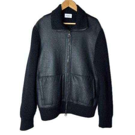 Salvatore Ferragamo サルヴァトーレフェラガモ ジャケット ムートン×ラムレザー 50123 ブラック SIZE XL