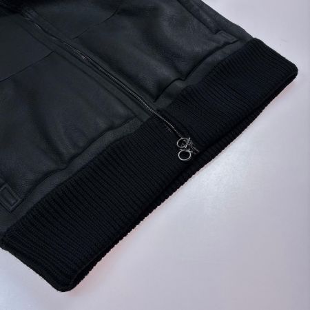 Salvatore Ferragamo サルヴァトーレフェラガモ ジャケット ムートン×ラムレザー 50123 ブラック SIZE XL