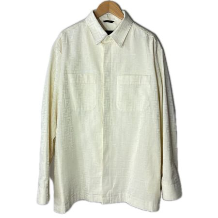 FENDI フェンディ シャツ ズッカ柄 FW1141 アイボリー メンズ SIZE XL