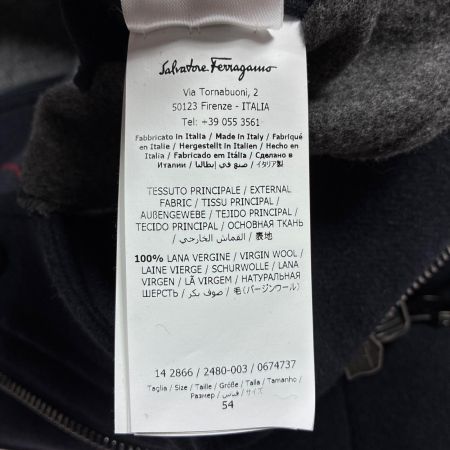 Salvatore Ferragamo サルヴァトーレフェラガモ ジャケット 50123 ネイビー メンズ SIZE XL ウール