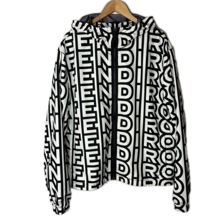 FENDI フェンディ ジャンパー MARC JACOBSコラボ FAA888 ホワイト×ブラック メンズ SIZE LL ナイロン