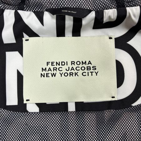 FENDI フェンディ ジャンパー MARC JACOBSコラボ FAA888 ホワイト×ブラック メンズ SIZE LL ナイロン