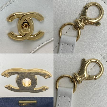  CHANEL シャネル マキシショッピングバッグ マトラッセ  ホワイト ラージトートバッグ 袋有