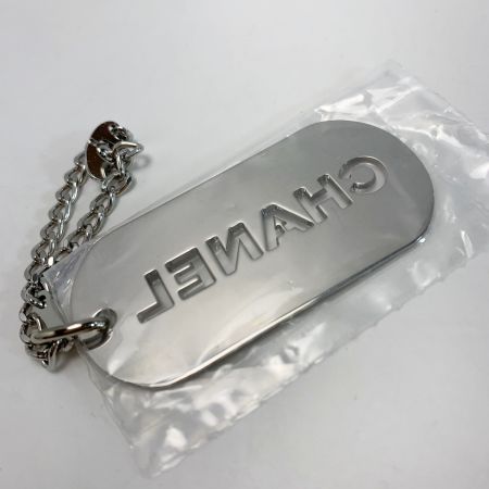  CHANEL シャネル キーホルダー ドッグタグ  チャーム  シルバー 箱付