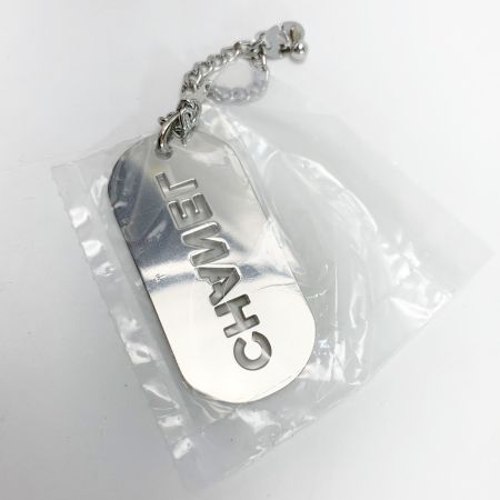  CHANEL シャネル キーホルダー ドッグタグ  チャーム  シルバー 箱付