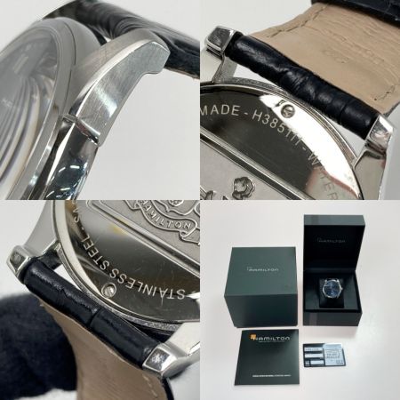  HAMILTON ハミルトン ジャズマスター H38511743 ネイビー 自動巻き メンズ 腕時計 箱・取説有