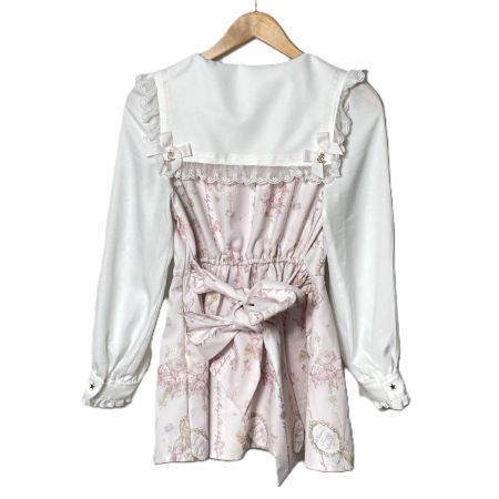  LIZ LISA リズリサ ジュエリー柄 セットアップ 上下セット size 0 351-6334-0 ライトピンク×ホワイト