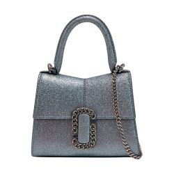 ☆☆ MARC JACOBS マークジェイコブス ザ ギャラクティック グリッター セントマーク トップ ハンドル ミニ シルバー 2WAY Bランク