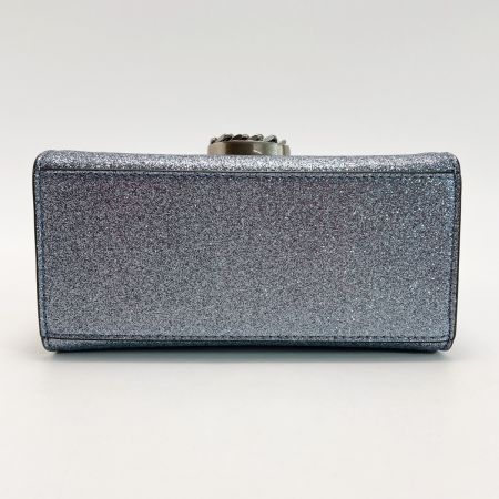  MARC JACOBS マークジェイコブス ザ ギャラクティック グリッター セントマーク トップ ハンドル ミニ シルバー 2WAY