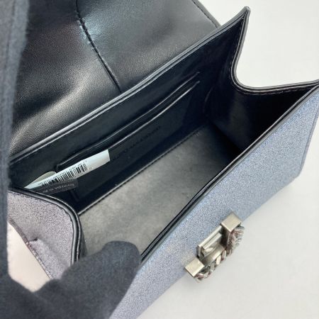  MARC JACOBS マークジェイコブス ザ ギャラクティック グリッター セントマーク トップ ハンドル ミニ シルバー 2WAY
