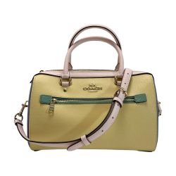 ☆☆ COACH コーチ 2WAYバッグ  C3428 マルチカラー ストラップ付 レザー Bランク