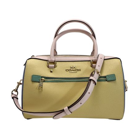  COACH コーチ 2WAYバッグ  C3428 マルチカラー ストラップ付 レザー
