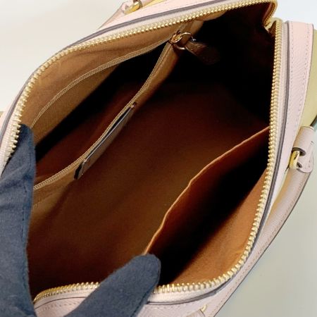  COACH コーチ 2WAYバッグ  C3428 マルチカラー ストラップ付 レザー