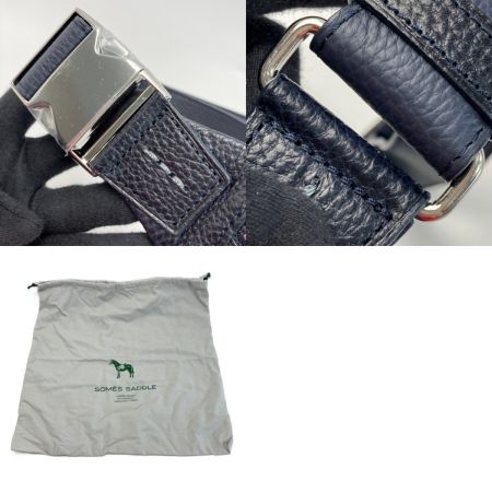 Somes Saddle ソメスサドル ギャロップ ウエストポーチ GL-09 ネイビー レザー ボディバッグ 布袋有