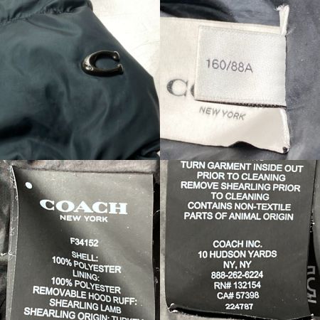  COACH コーチ ダウンジャケット F34152 ブラック サイズ S レディース