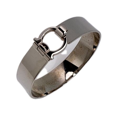 Salvatore Ferragamo サルヴァトーレフェラガモ ガンチーニ  シルバー バングル レディース 箱 布袋付