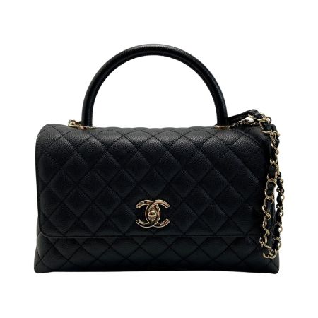  CHANEL シャネル ココハンドル29 キャビアスキン A92991 ブラック チェーンショルダーバッグ