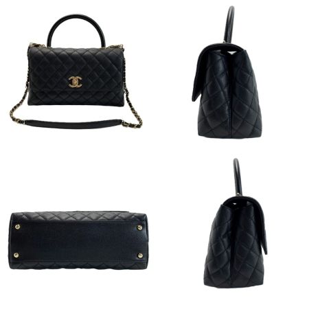  CHANEL シャネル ココハンドル29 キャビアスキン A92991 ブラック チェーンショルダーバッグ