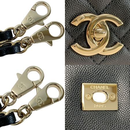  CHANEL シャネル ココハンドル29 キャビアスキン A92991 ブラック チェーンショルダーバッグ