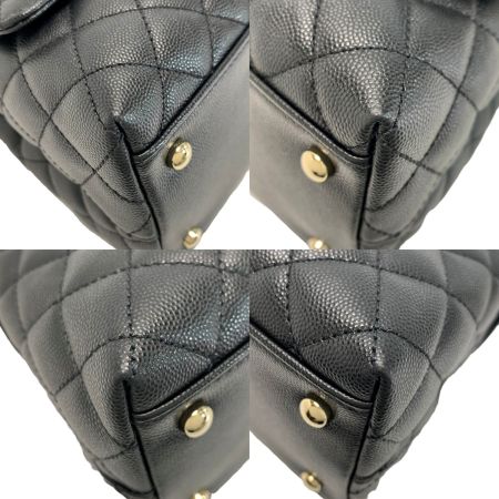  CHANEL シャネル ココハンドル29 キャビアスキン A92991 ブラック チェーンショルダーバッグ